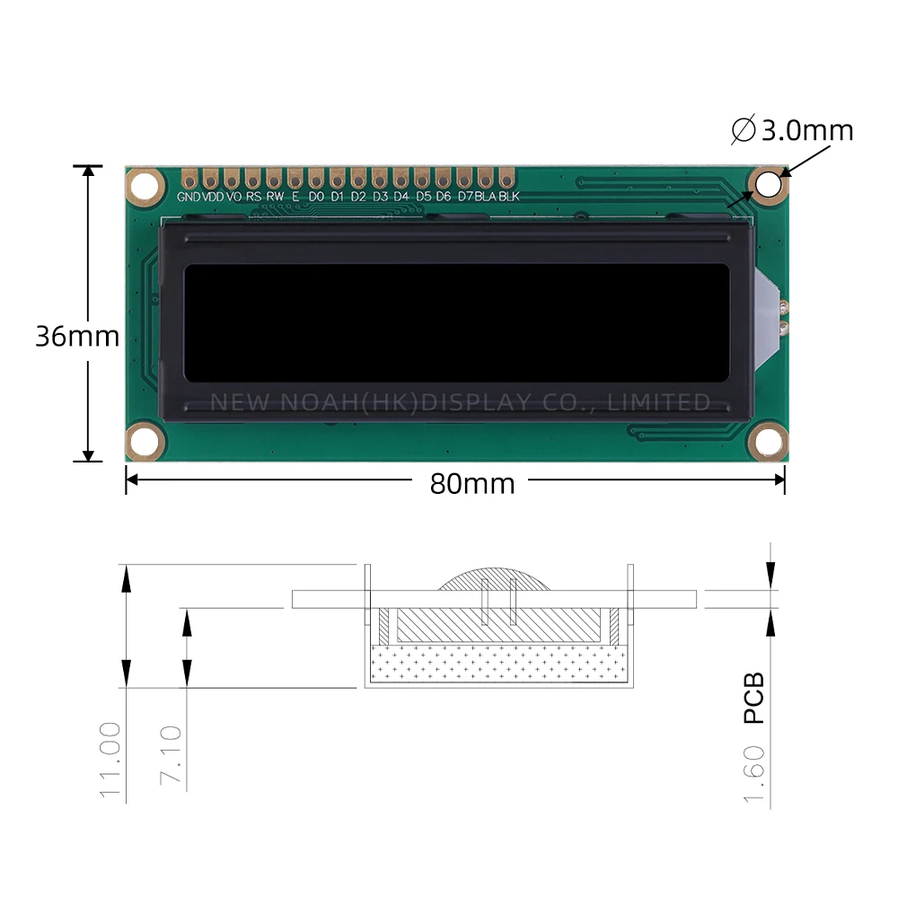 Русский BTN Черная пленка Фиолетовый 1601A Персонаж ЖК-экран 1X16 ЖК-дисплей 3 В 5 1 дюйма