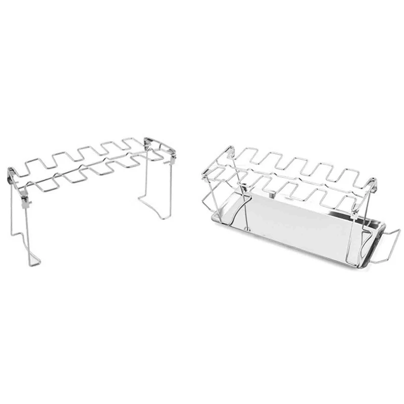 

Подставка для барбекю, говядины, куриных ножек, крыльев, гриля, из нержавеющей стали, держатель для барабанных палочек для барбекю, подставк...