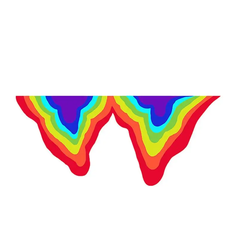 

Liquid Rainbow Side Fluid Effect Reflective Car Sticker Auto Body Window Glass Rear Tail Trunk Motorcycle Scooter Decals