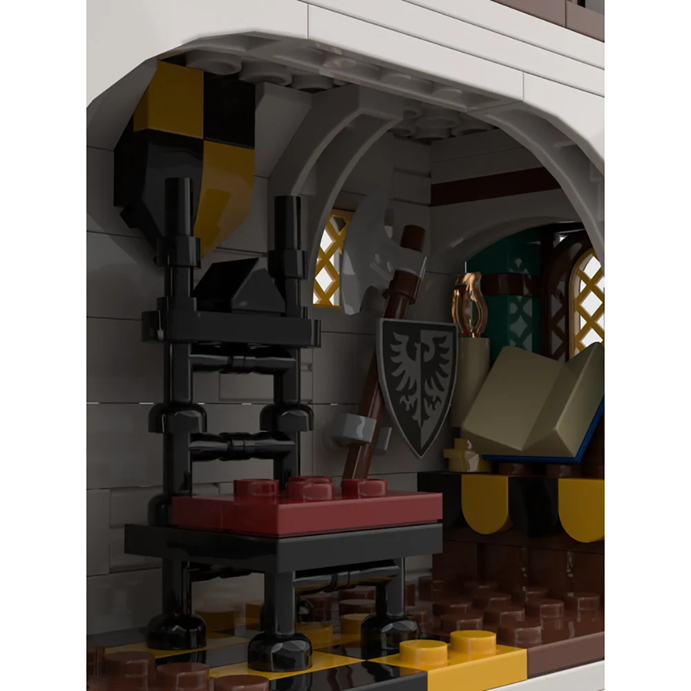 Строительные блоки MOC-The Lion knigh's High White Tower модель средневекового города игрушки