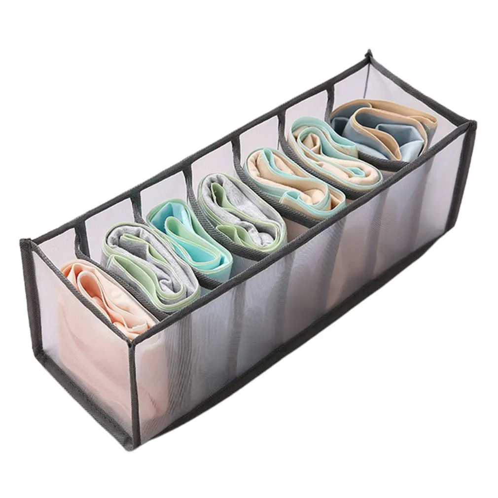 

Storage Box 7-mesh Transparent Storage Box For Jeans And Clothes Compartments For Sorting Boxes And Drawers For Clothes