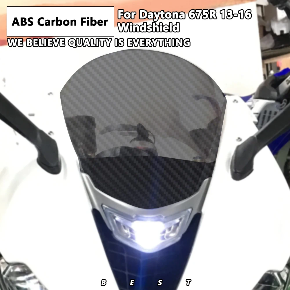 

Fit for Triumph Daytona 675 R 675R 2013 2014 2015 2016 Carbon Fiber Color Windshield Fairing Motorcycle Kit Cowling ABS