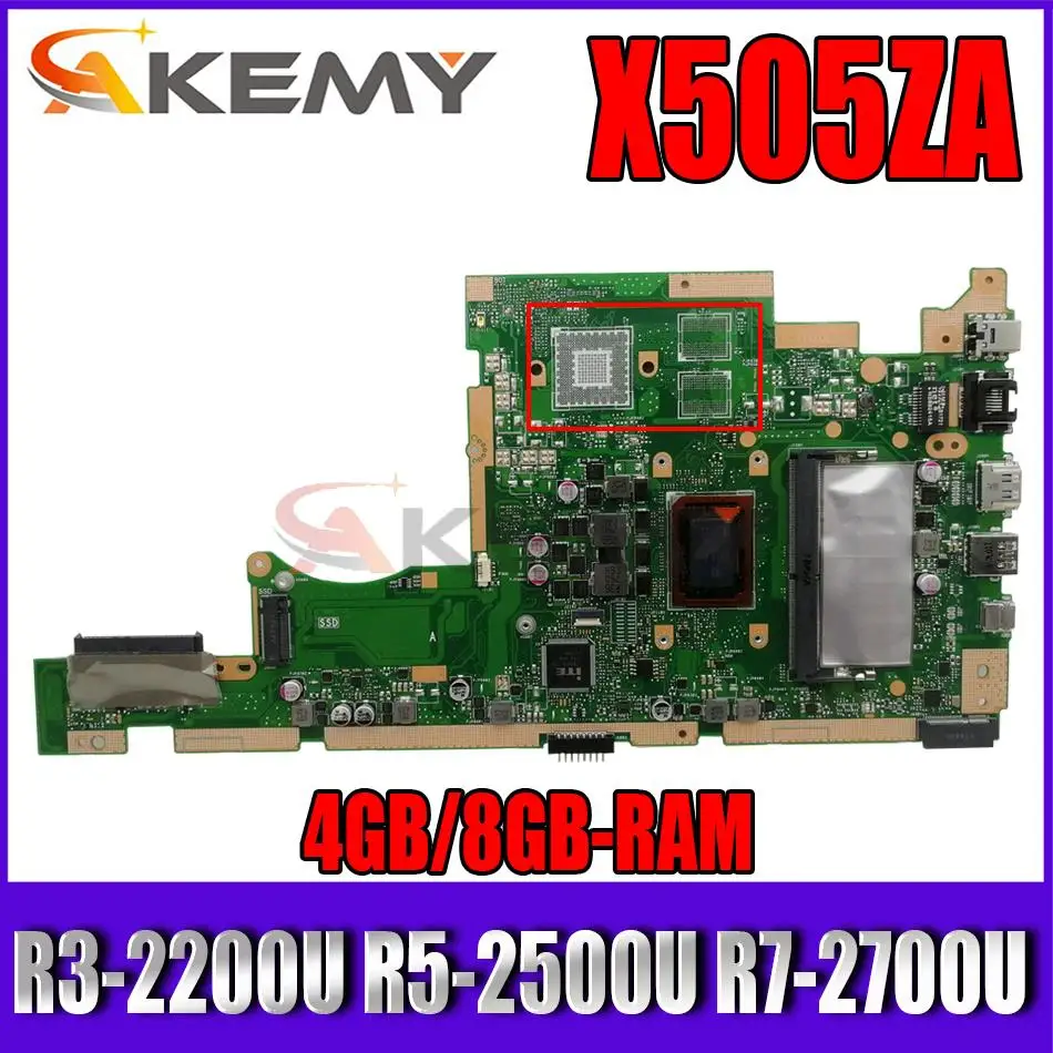 

X505ZA Mainboard for ASUS X505Z A580Z A505Z K550A Laptop Motherboard w/R3-2200U R5-2500U R7-2700U 4GB/8GB-RAM 100% Working