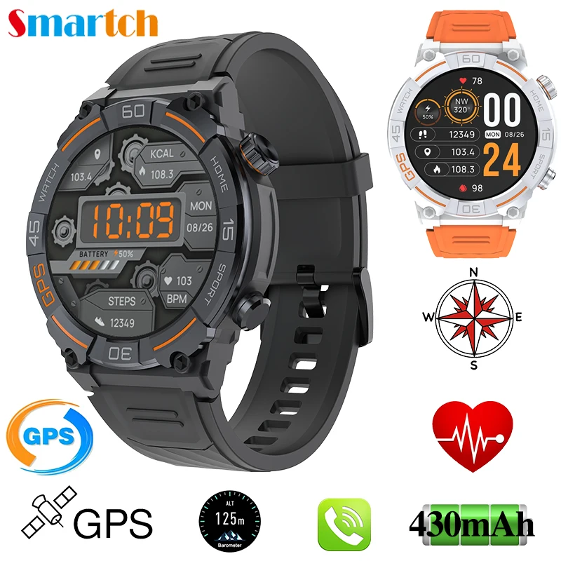 

Смарт-часы с Bluetooth, 430 мАч, GPS, BDS, Glonass, компасом, барометром, альтиметром