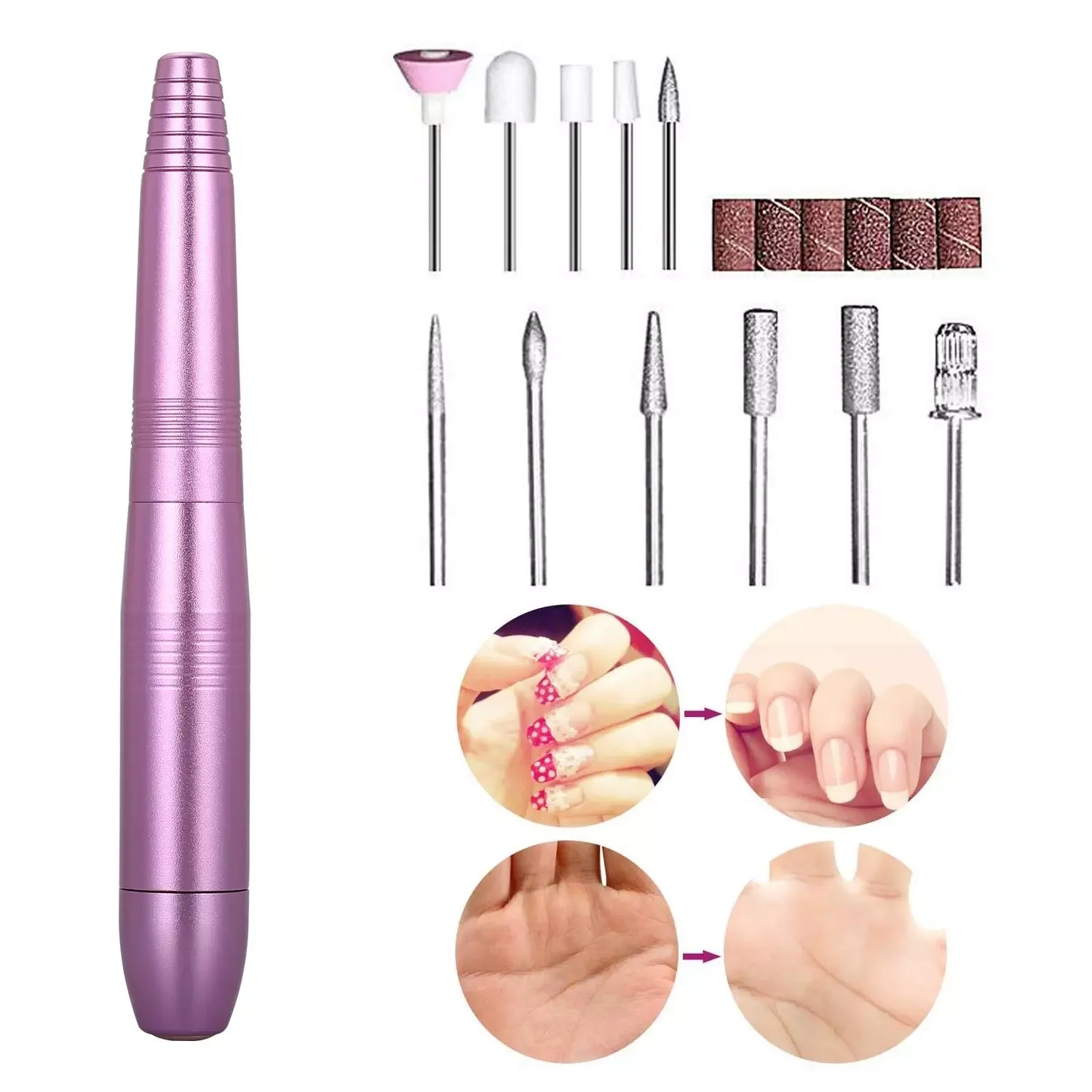 

NEW2023 Nail Drills Manicure Sets Nail File Drill Machine Manicure Pedicure Drill 11 in 1 USB Nail Drill Kit