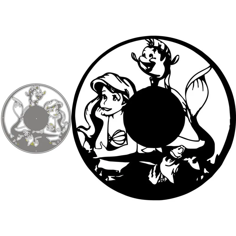 

Новинка Металлические Вырубные штампы Русалка искусственное украшение тиснение шаблон Сделай Сам создание карточек альбом