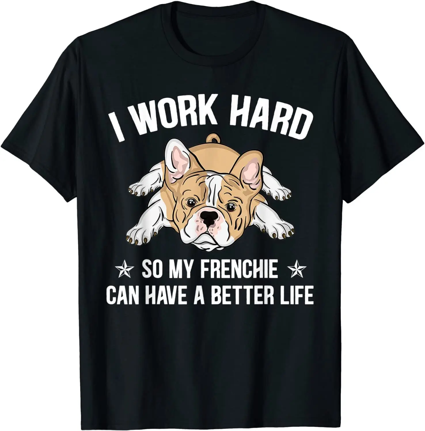 Футболка унисекс с забавным французским бульдогом