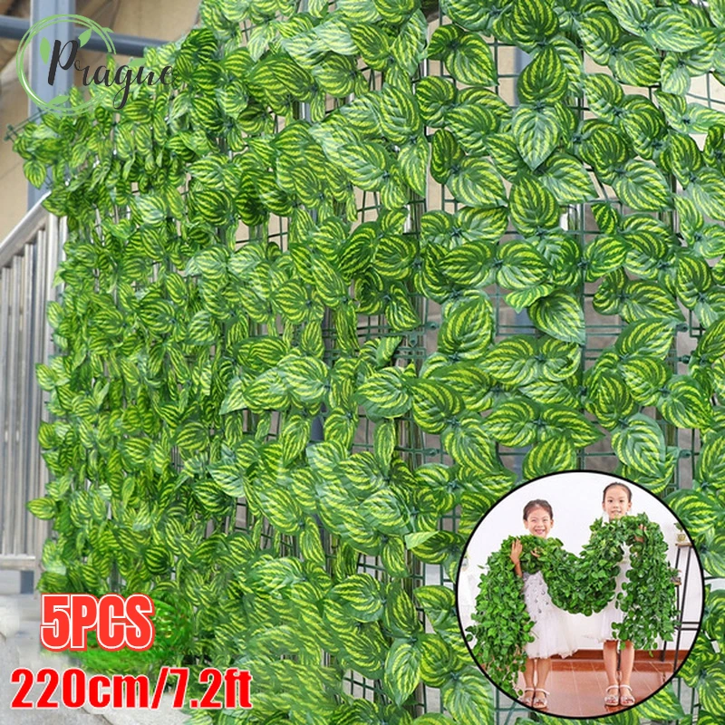 

220cm Artificial Ivy Green Silk Artificial Hanging Vines Leaf Plants Vines Leaves Diy Wall Decor Artificial Green Plants Vine