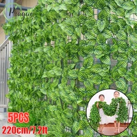 220cm artificial ivy green silk artificial hanging vines leaf plants vines leaves diy wall decor artificial green plants vine