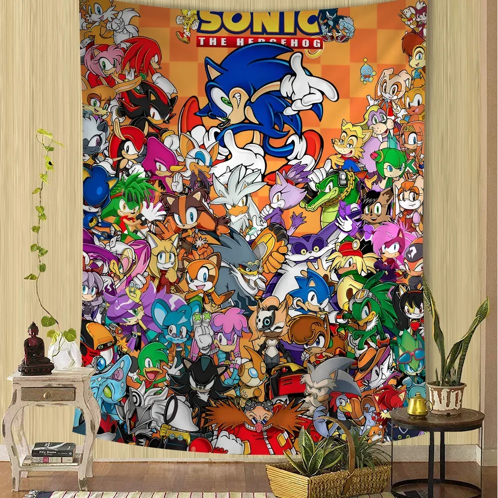 Гобелен из аниме Supersonic-S-Sonic настенные ковры в стиле хиппи с цветами декор для