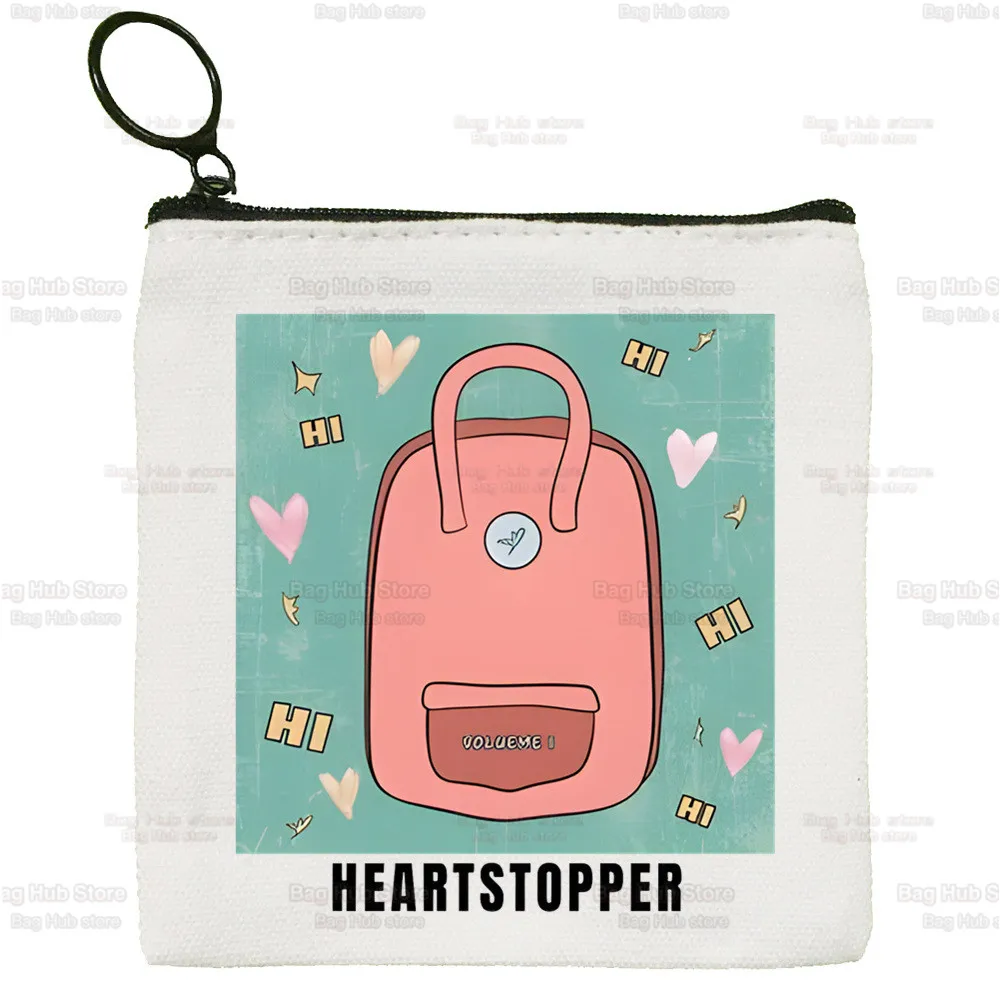 Heartstopper Coin Purse Vintage Mini Wallet Change Pouch Keys Charlie Nick Romance Storage Card Bag Zipper