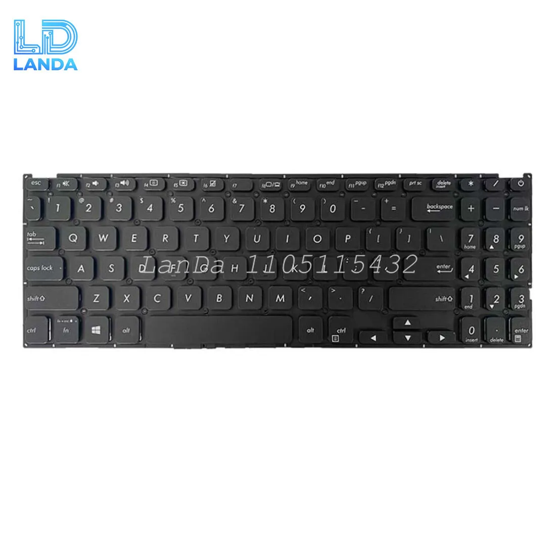Фото Клавиатура для ASUS F512 F512D F512DA F512F F512FA F512U Черный Серый Серебристый США №3