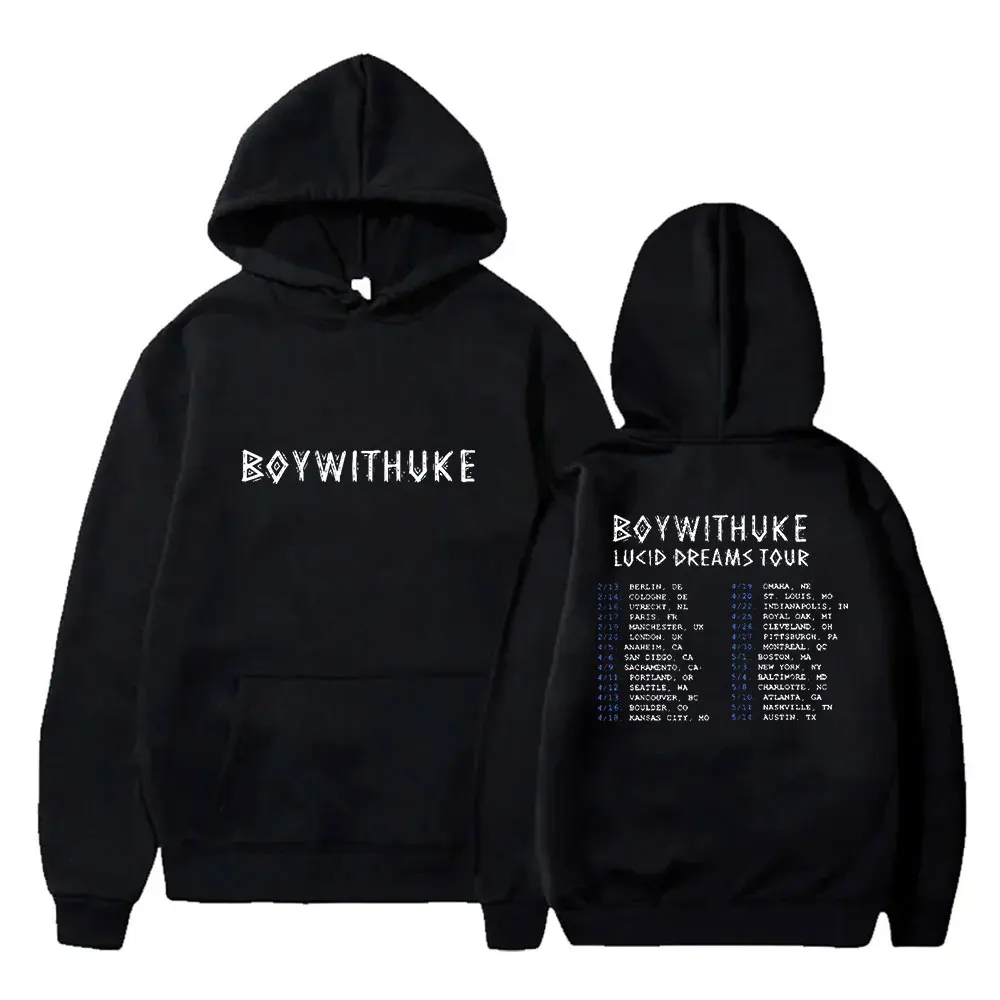 Пуловер с логотипом BoyWithUke толстовки Lucid Dreams Tour Merch модная повседневная уличная