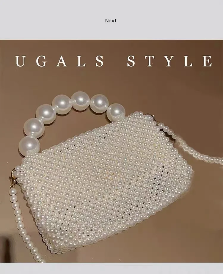 Роскошная модная женская сумка с грушей и бисером тканая вечерняя ручной работы