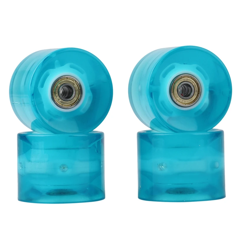 

Skateboard Wheels 60mm 78A LED Light Replacement Longboard Wheels Cruiser Wheels with ABEC-9 608ZZ Bearings, 4 Pack