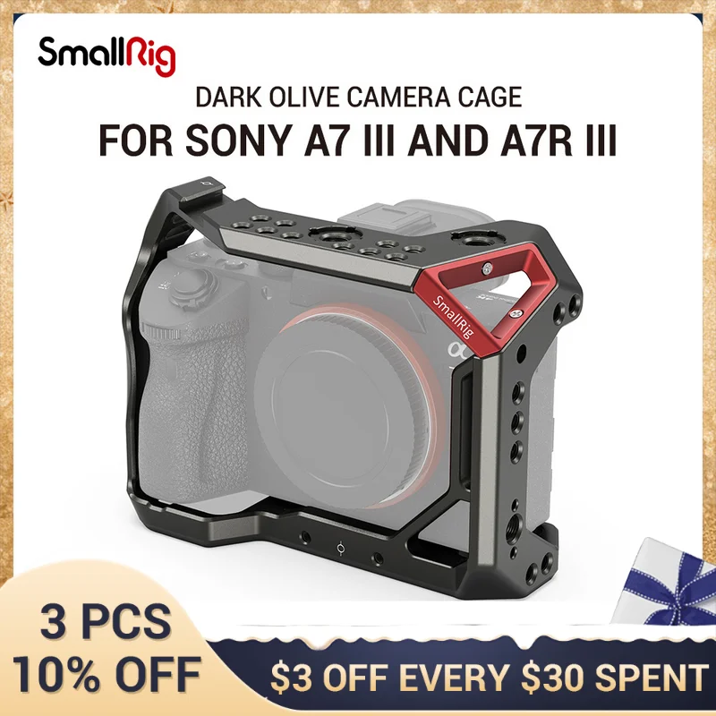 

Клетка для камеры SmallRig для Sony a7 iii A7 III A7R III темно-оливкового цвета с креплением Холодный башмак ARRI 1/4 винт набор «сделай сам» CCS2645