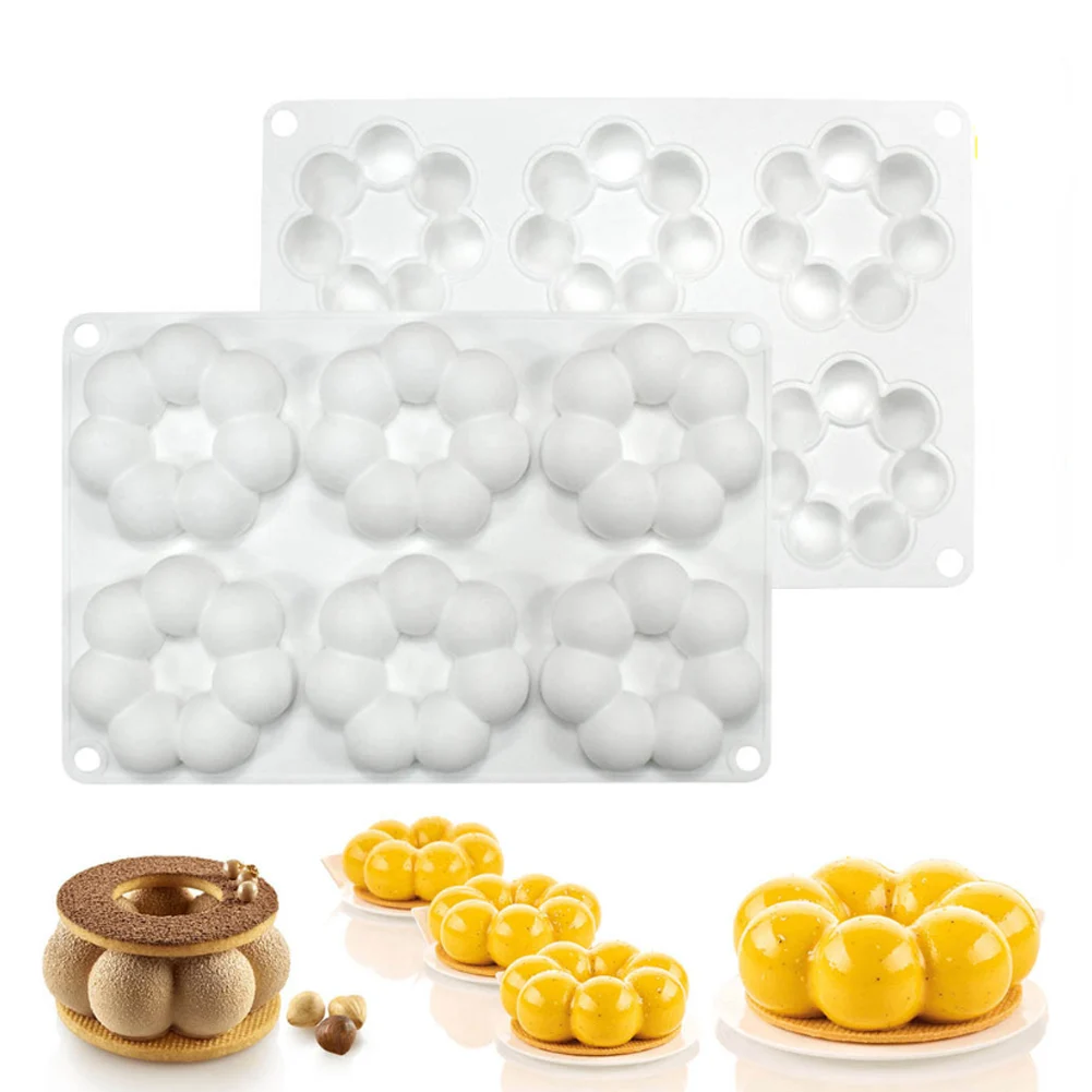 

Silicone Baking Mold Flower Shape Cake Mold Non-Stick DIY Mousse Donut Making Mold Chocolate Cupcake Decorating Supplies Tools