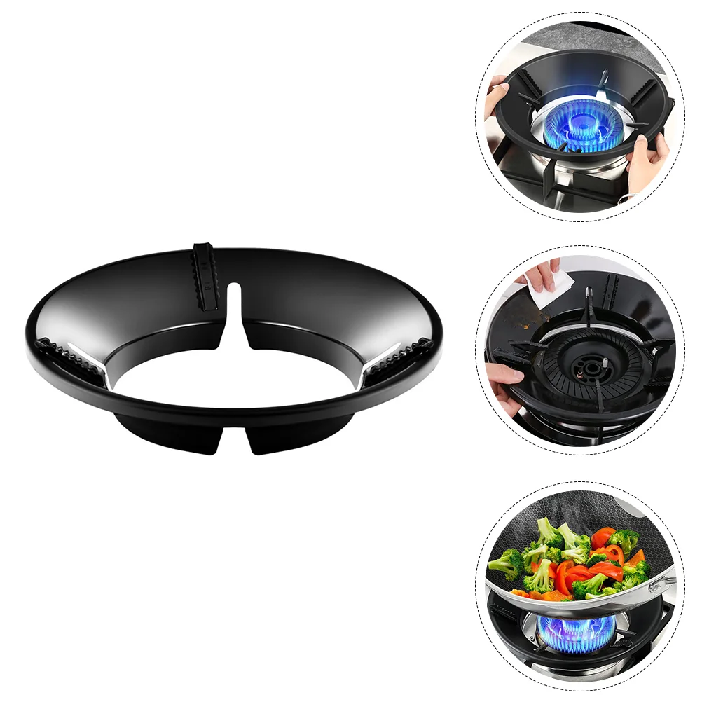 

Wok Gas Stove Ring Fire Rack Stand Burner Iron Cover Cast Gather Hood Support Holder Splatter Saving Pot Energy Covers Cooktop