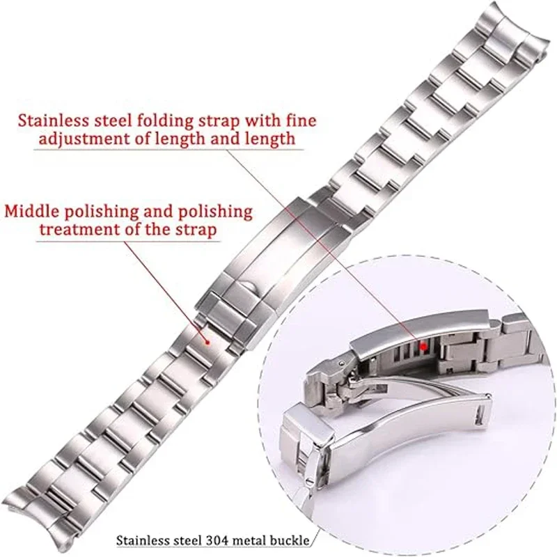 Для Rolex SUBMARINER DAYTONA мужской тонкой настройки застежка-кнопка ремешок аксессуары