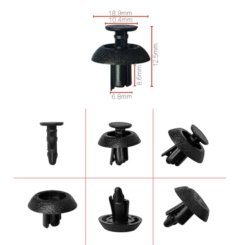 

20 шт., автоматический зажим, дверное крыло, черные автомобильные пластиковые зажимы, фиксаторы, крепежные зажимы, зажимы для Toyota, Lexus 90467-07211 XB22