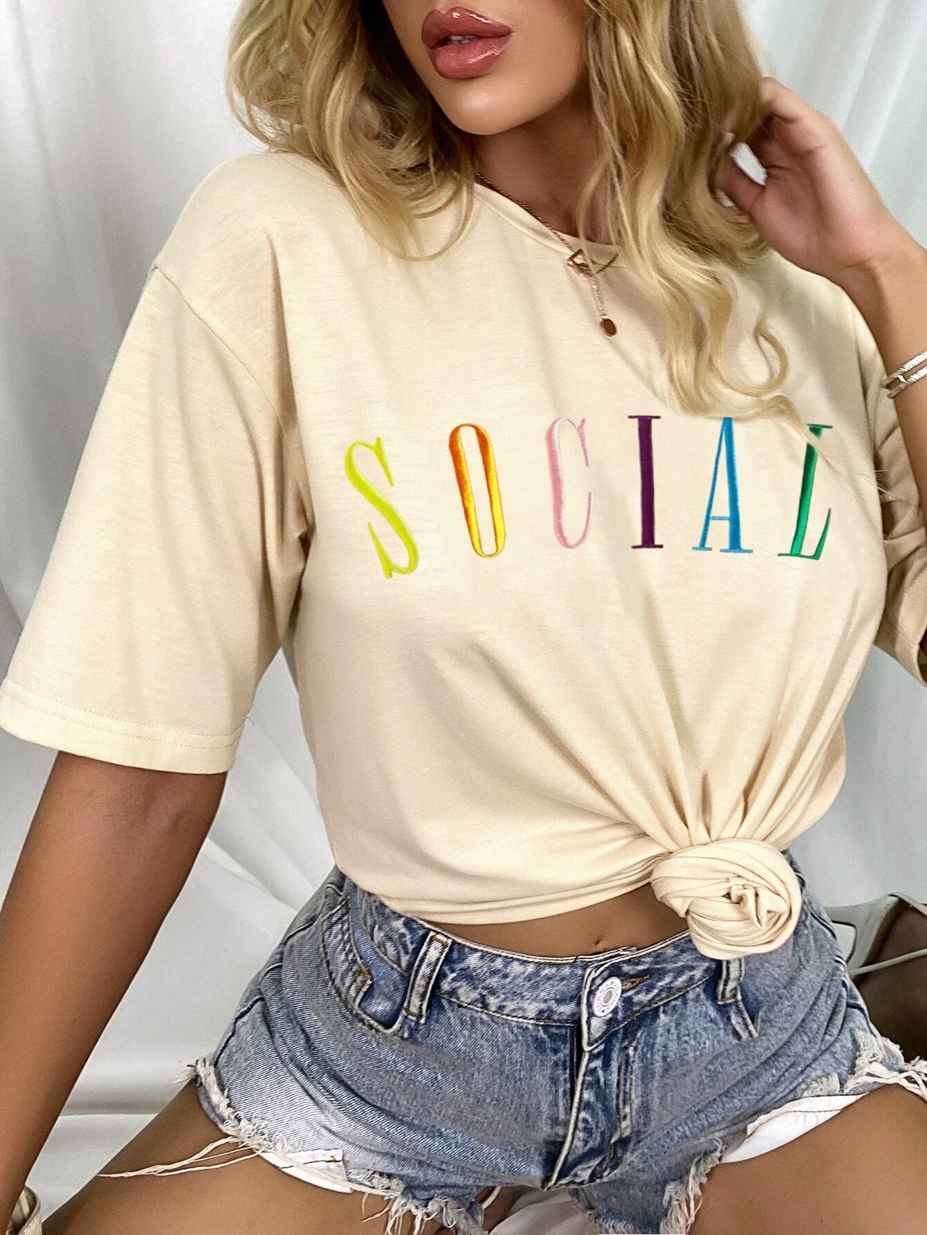 

T-shirts Women Solid Loose Fashion Casual Ulzzang Chic Summer Sheer Top Lady Students Stylish Streetwear Cool BF Tees Sun-proof