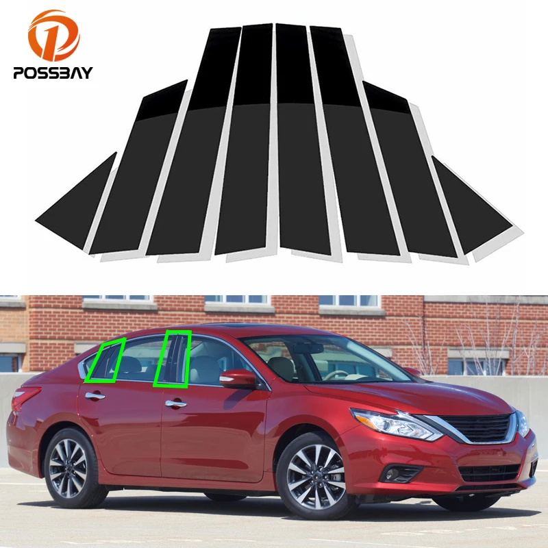 

For Nissan Altima 2013-2018 Car Polished Pillar Posts Window Trim Cover Center BC Column Sticker Accessories Auto Exterior Parts