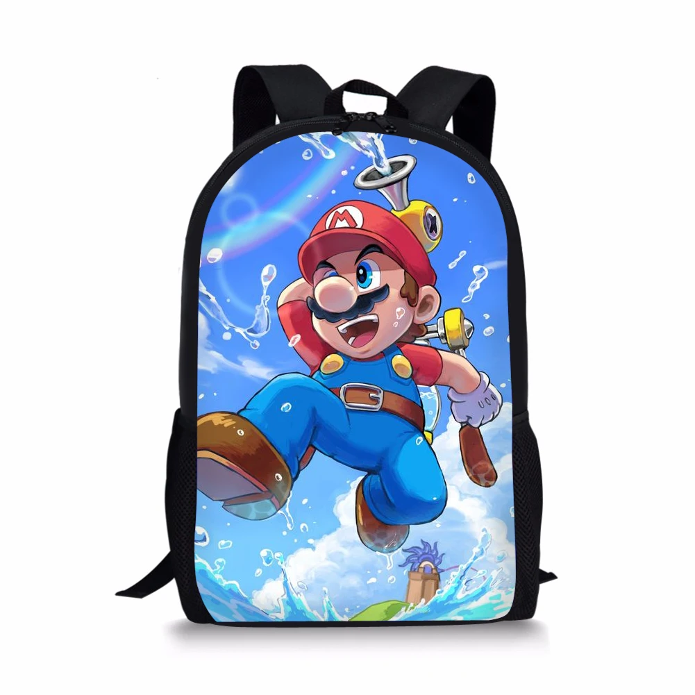 Super-Mario-Print Printing Backpack for Kid Shoulders Bag Fashion School Bag for Teenage Girl Children Travel Plecaki Szkolne