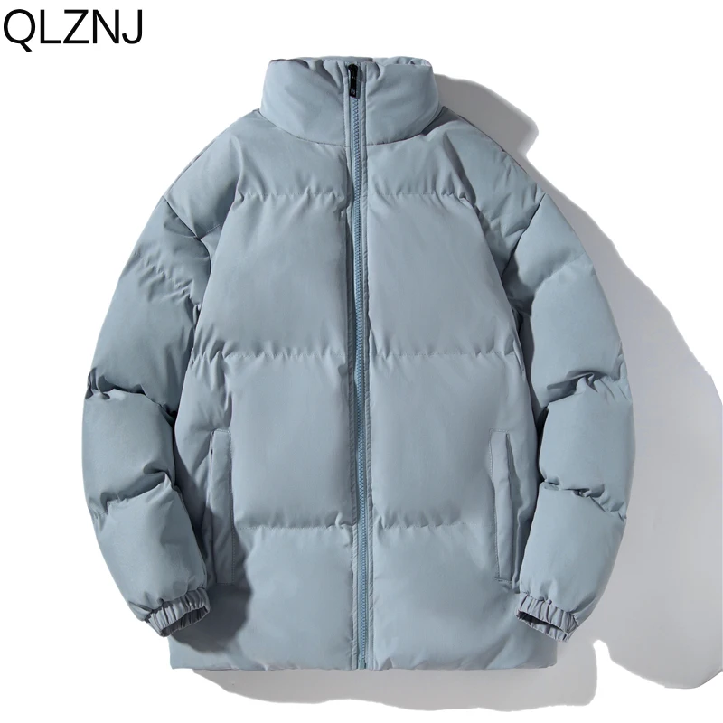 Winter Cotton Padded Jacket Men Oversize Parkas Women Stand Collar Solid Warm Coat Fashion Casual Unisex Parka Streetwear 8XL