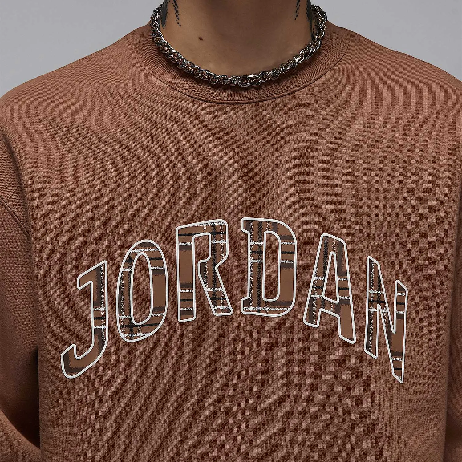 Фото Оригинальный мужской вязаный ретро-свитшот Nike JORDAN с принтом для активного отдыха FV7461-223 №4