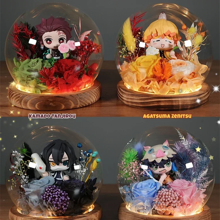 Аниме Demon Slayer Kanroji Mitsuri Tokitou Muichirou Iguro Obanai Косплей Консервированный Свежий Цветок