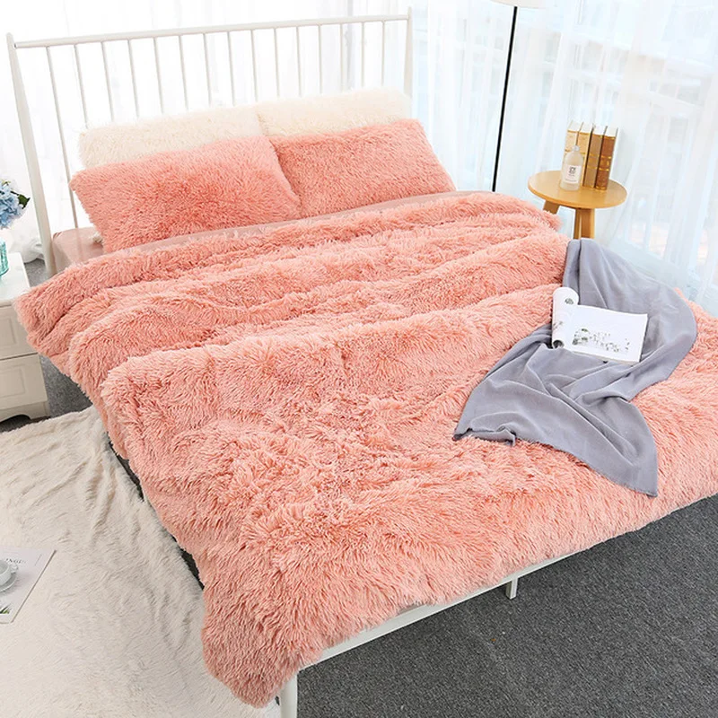 

Super Soft Fuzzy Fur Faux Elegant Cozy With Fluffy Throw Blanket Bed Sofa Bedspread Long Shaggy Soft Warm Bedding Sheet Large