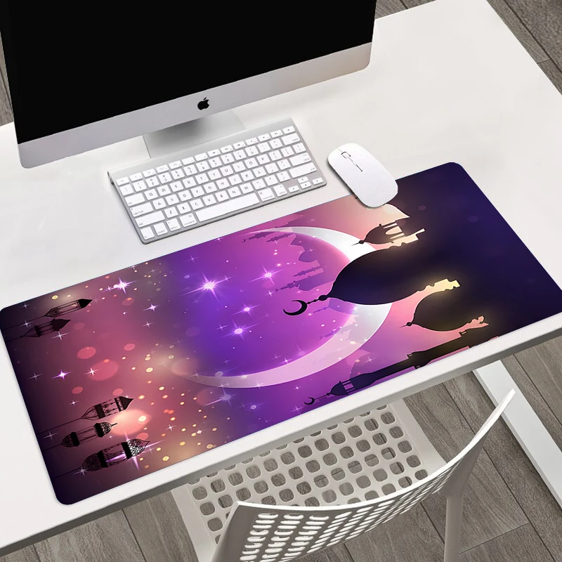 

Muslim Art HD Printing XXL Mouse Pad Gamer Accessory Hot Large Computer Lock Edge Keyboard Mat Anime Cartoon