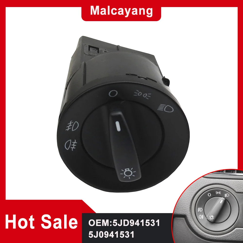 

Fast Delivery For SKODA Fabia Octavia Roomster Praktik 1996-2011 2012 2013 2014 Car Headlight Fog Lamp Switch Knob 5JD941531