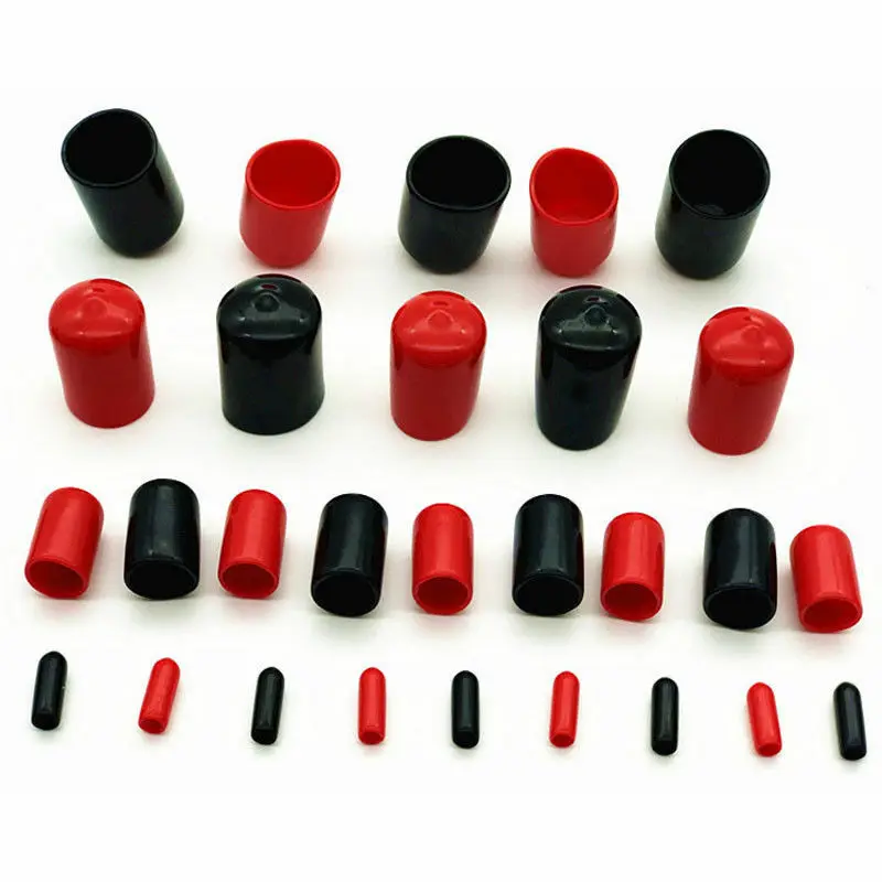 

1000pc Screw Rubber End Cap Cover Round Seal Plug End Cap for Pipe Plastic Tube Hub Thread Protector M1.3 Black