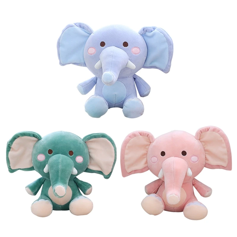 

3D Sitting Elephant Plush Figure Cartoon Toy Mascot Girls Birthday Gift Fidget Doll Adults Favors Claw Machine Supplies