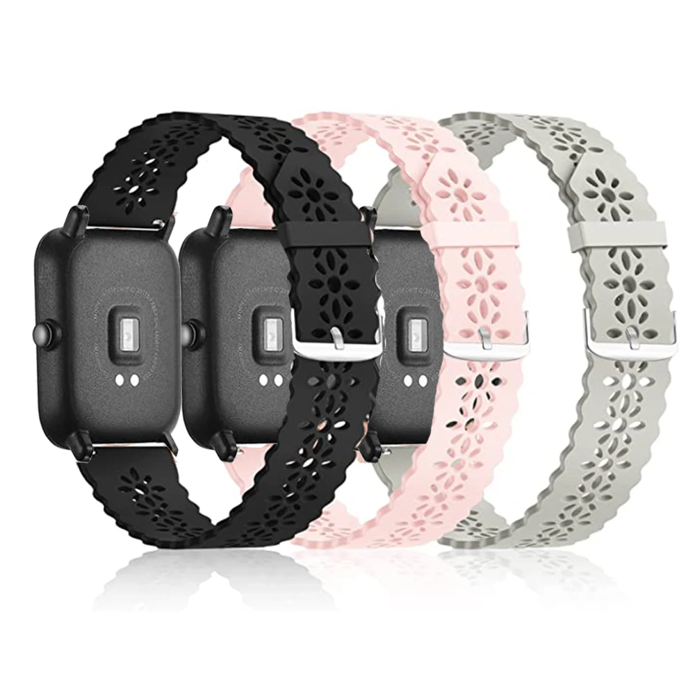 

Woman Lace band For Amazfit GTS 2 2e strap GTS2 Mini GTR 42mm/47mm GTR2/2e silicone belt Bracelet correa Amazfit bip/pace strap