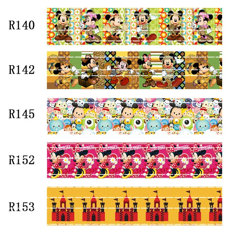 

50 yard Cartoon character 7/8inch 1inch 1.5inch 2inch 3inch printed cute princess grosgrain ribbon R140