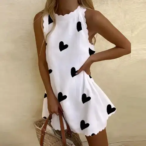 Women Summer Dress Loose Solid Sleeveless Party Mini Dresses For Women Elegant Loose Beach Party Female Dress Vestidos 2022