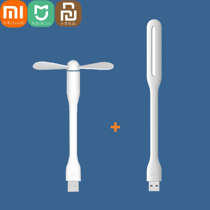Xiaomi Mijia Youpin ZMI USB вентилятор USB LED Свет Мини энергосберегающий довольно гибкий Регулируемый USB Охлаждающий вентилятор кулер для Power Bank