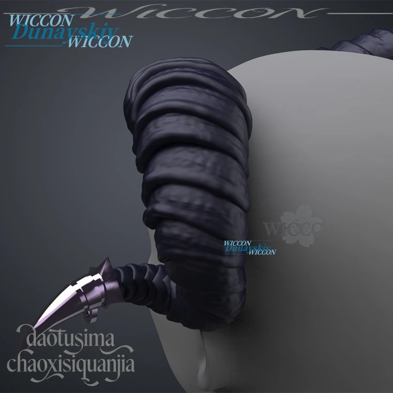 Фото 3D-аксессуары из полимолочной кислоты: рога, головные уборы для косплея персонажей аниме, критических ролевых игр, клоунов, демонов, драконов. Косплей-головные уборы на Хэллоуин. №5
