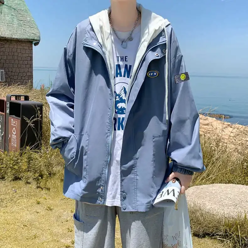 Новая весенне-осенняя мужская куртка в корейском модном гонконгском стиле