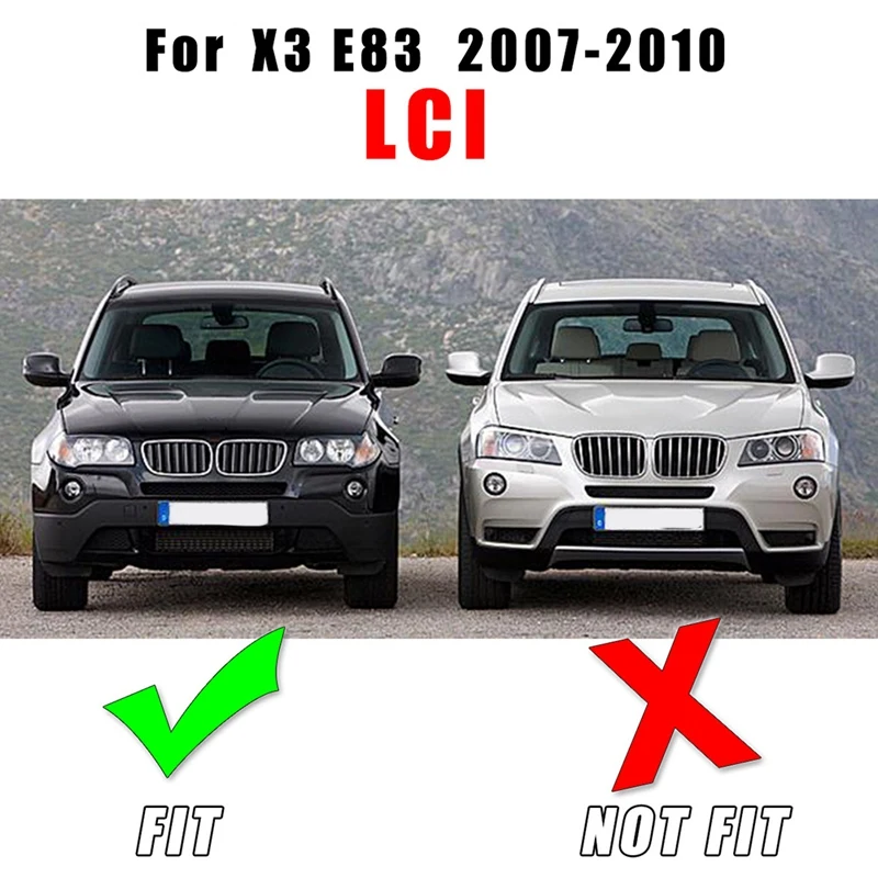

2 шт., черные Противотуманные фары для BMW X3 E83 LCI 2007-2010