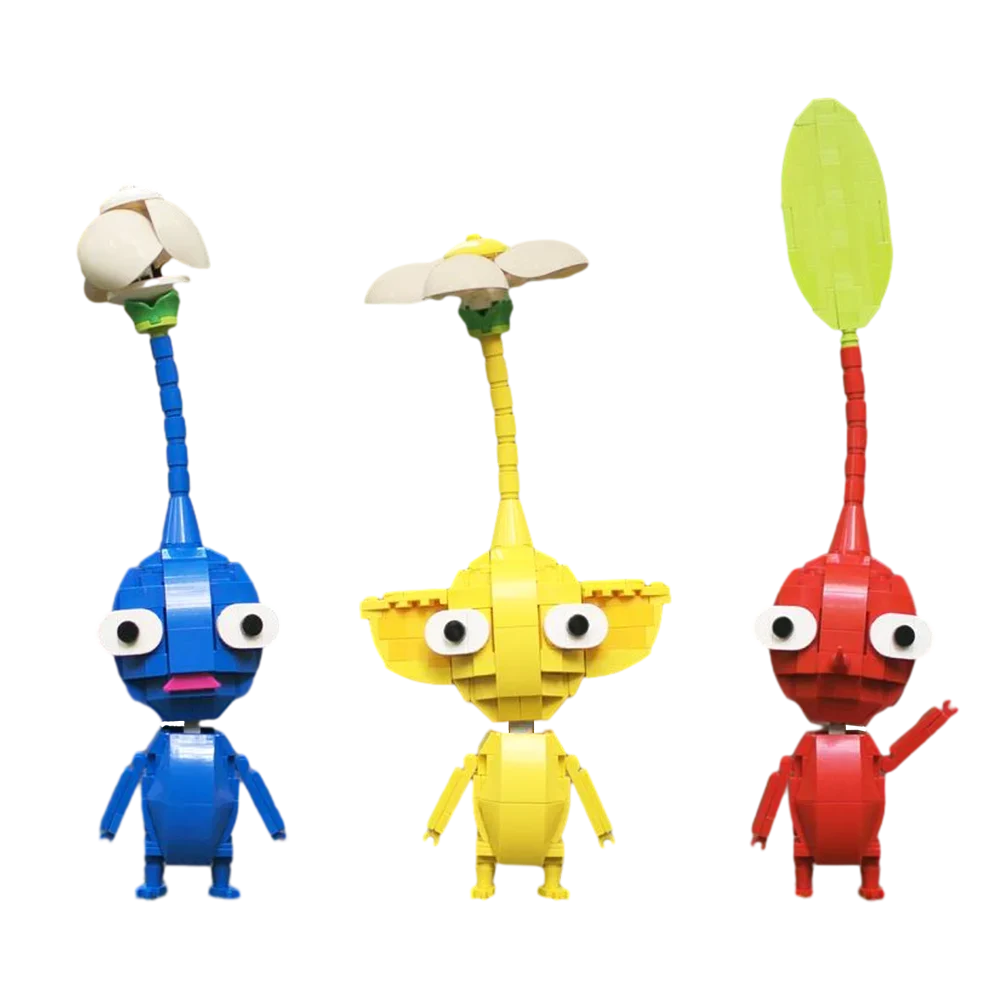 Фото MOC аниме Pikmined Hocotate Olimar Asteroid Bricks Set Monster Game №2