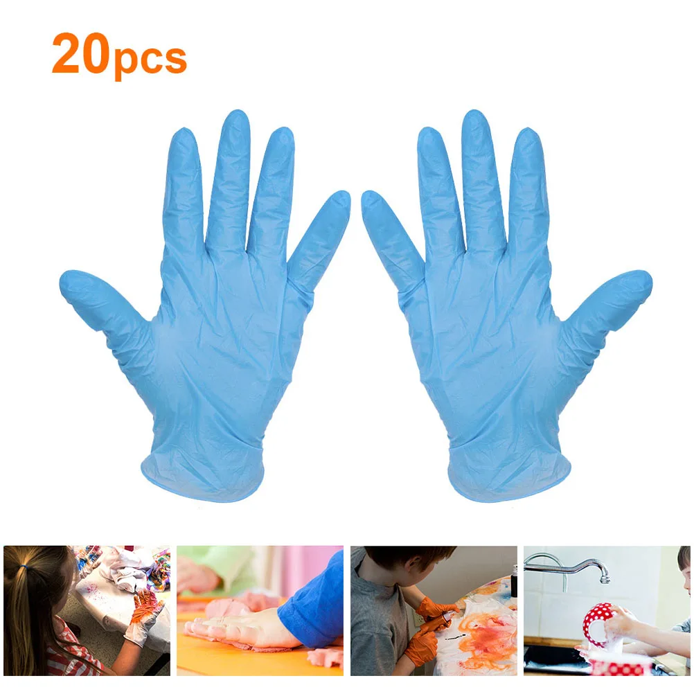 

20PCS Children Disposable Gloves Elastic Latex Gloves Housework Cleaning Safety Sanitary Protective Gloves