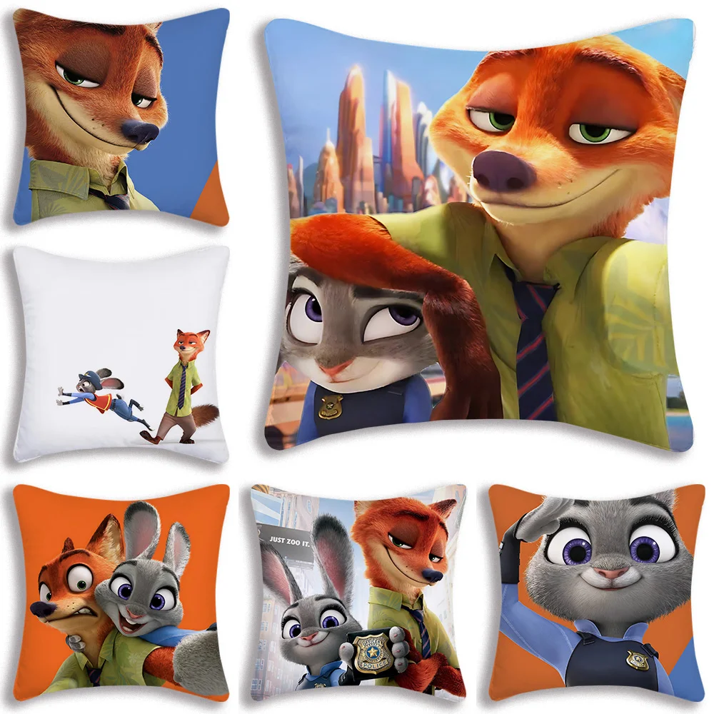Zootopias наволочки мультяшный Диванный декоративный домашний двухсторонний принт
