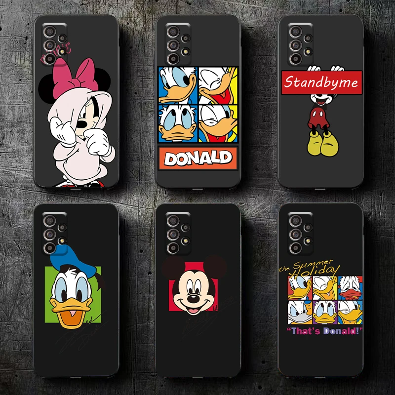 

Disney Mickey Mouse Cartoon Phone Case For Samsung Galaxy S8 S8 PLus S9 S9 Plus S10 S10E S10 Lite 5G Plus Black Funda Soft