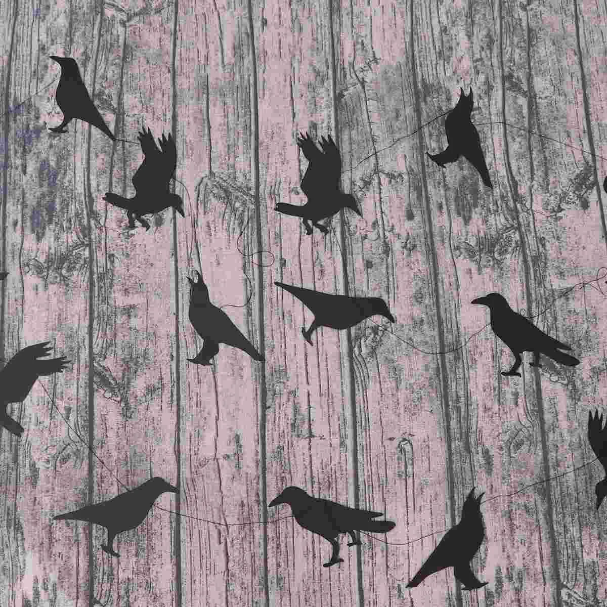 Товары на тему Хэллоуина украшения для гирлянд баннер ворон гирлянды бумажные