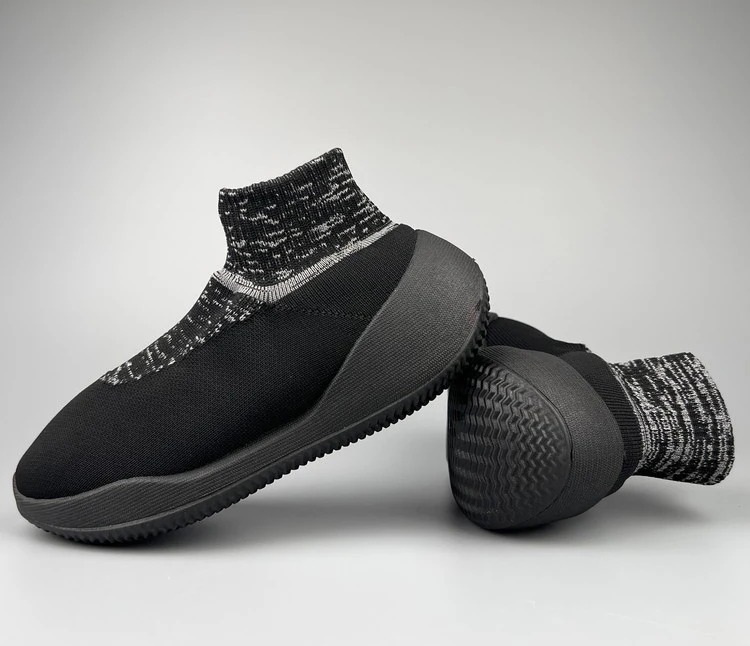 Men`s Slip-on fly-sewing breathable stretch fabric anti-slip treadmill running fitness sock shoes mens Lazier jogging shoes