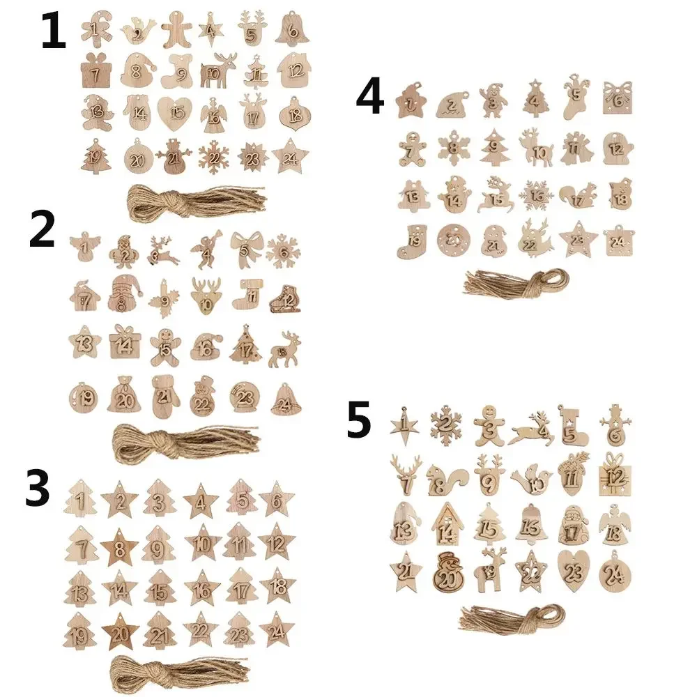 24 шт. рождественский адвент-календарь обратного отсчета этикетка с цифрами