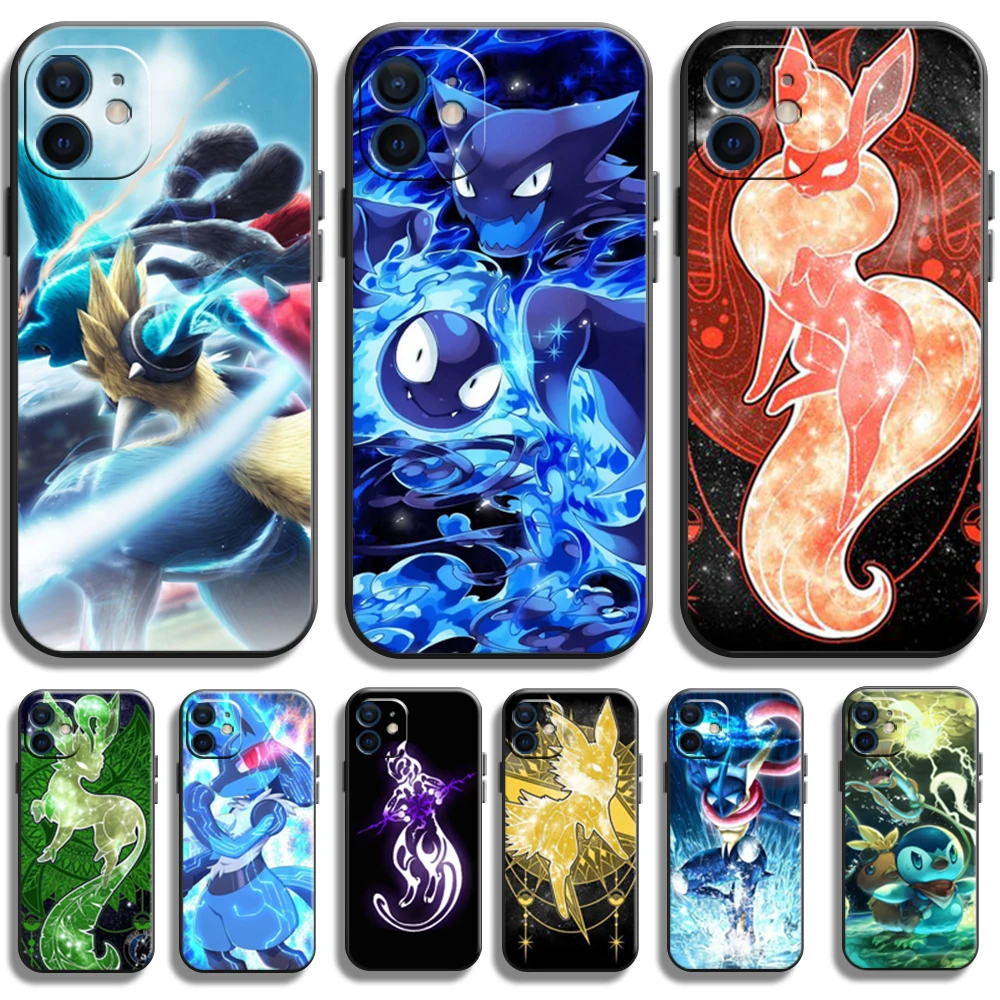 

Pokemon Pikachu Cute Case For iPhone 11 13 Pro Max Mini 12 Pro Max X XR XS MAX SE 2020 8 7 6 6S Plus NEW Silicone Phone Cover